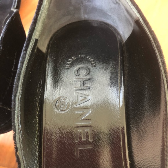 CHANEL BLACK SUEDE SHOES SIZE 38.5 - Picture 14 of 16